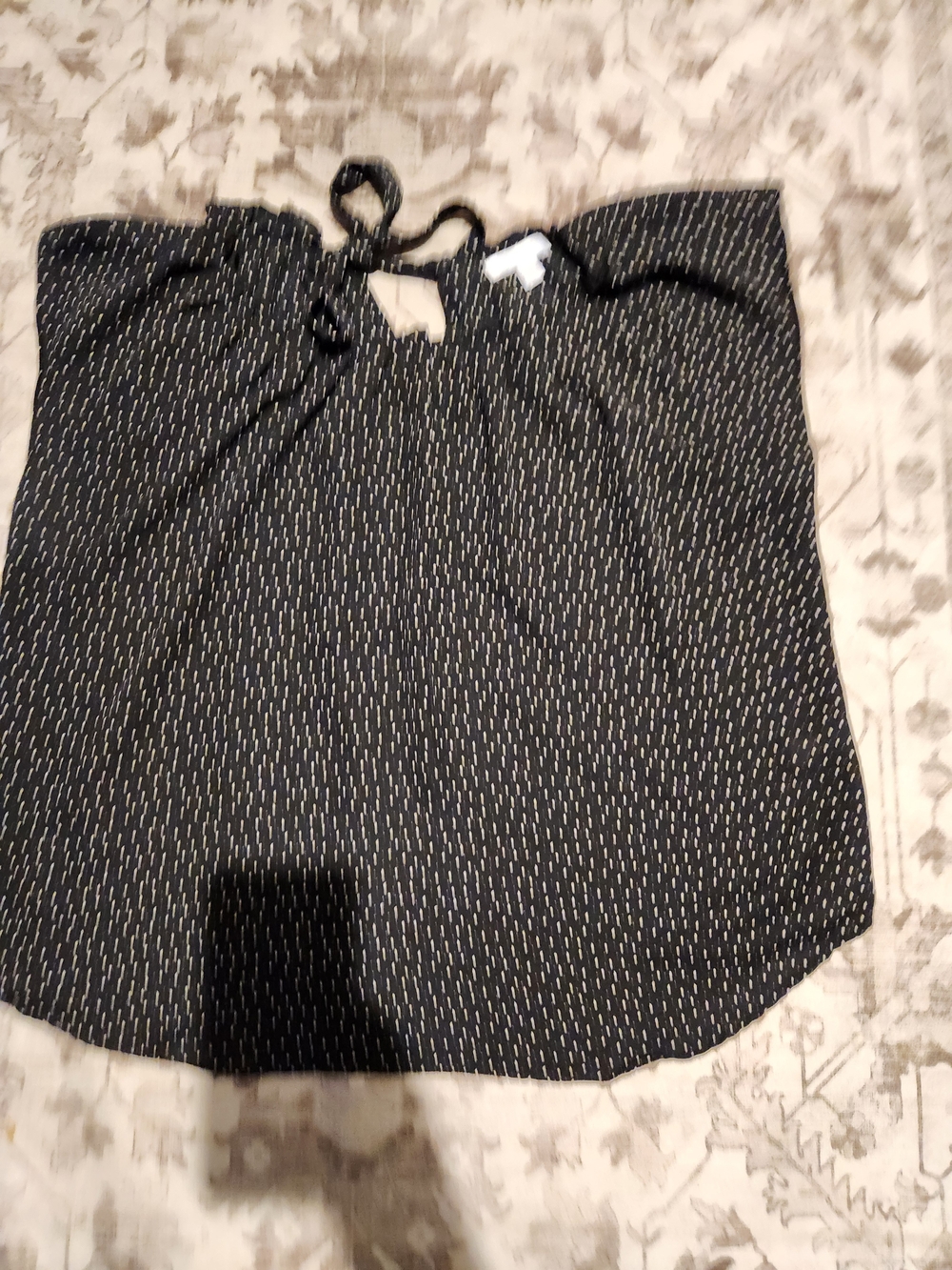 LC Lauren Conrad Black Dot-Pattern Halter Camisole